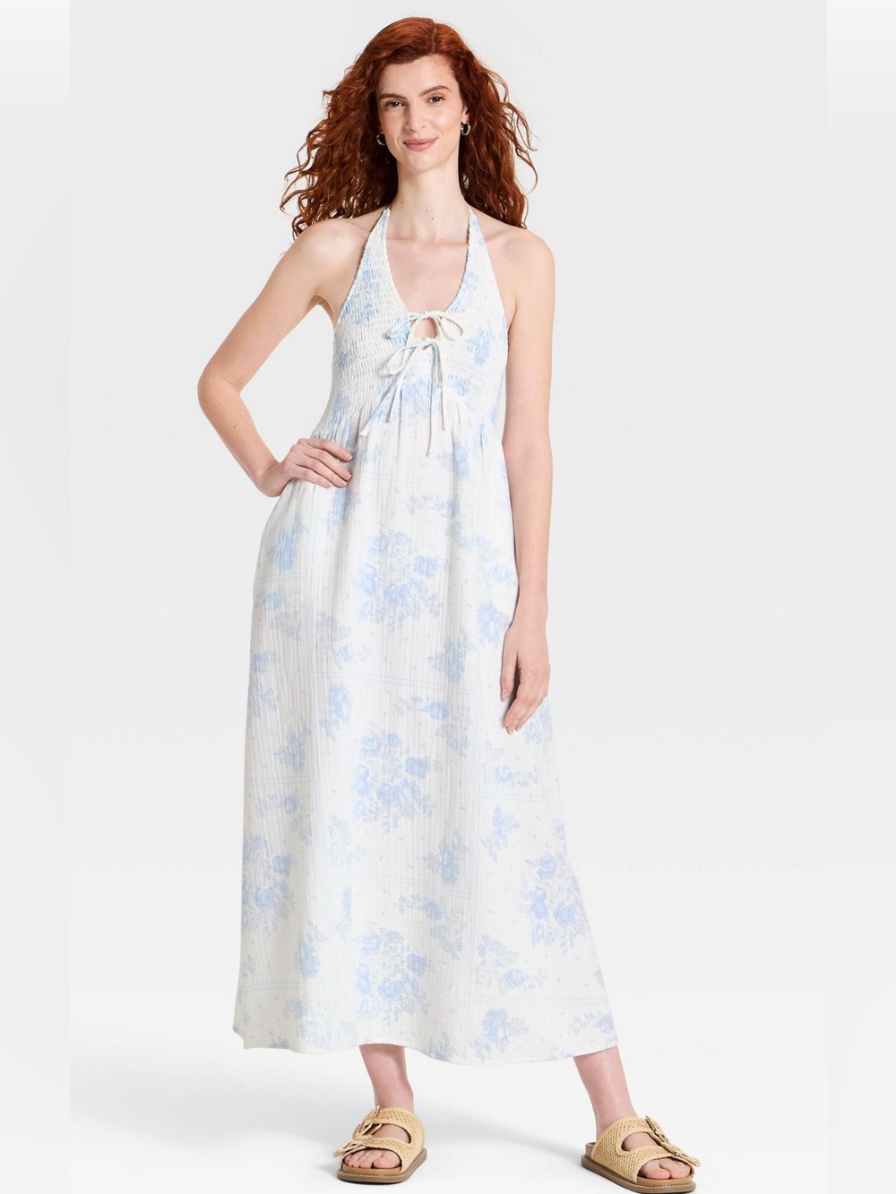 Target Floral Halter Maxi Dress
